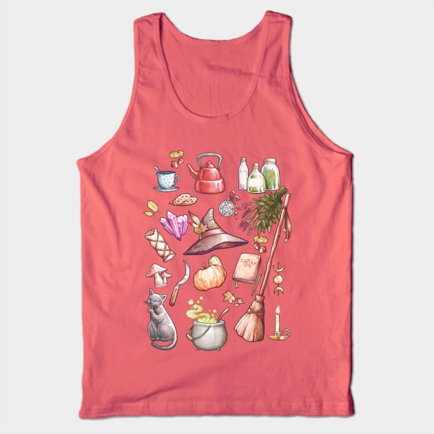 Folk Witch Elements Tank Top by Medusa Dollmaker